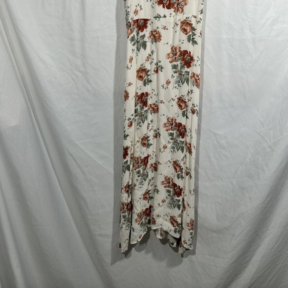 $218 Reformation [‎ 6 ] Cassandra Midi Dress in Veranda Floral Ivory #5831 - Picture 4 of 15